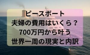 ピースボート夫婦の費用はいくら？700万円から叶う世界一周の現実と内訳