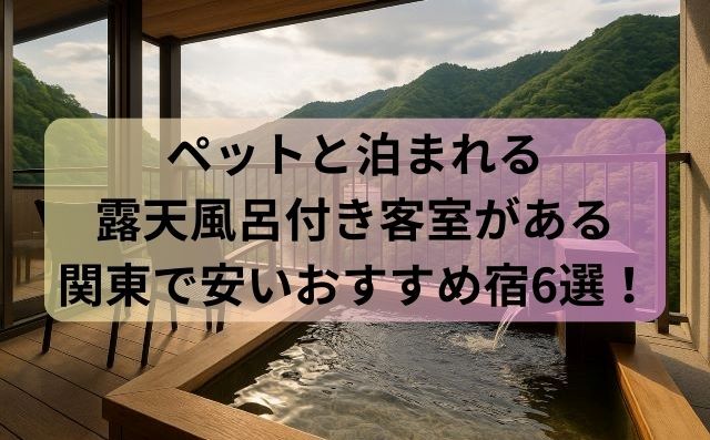 ペットと泊まれる露天風呂付き客室がある関東で安いおすすめ宿6選！