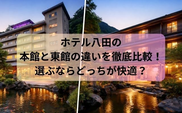 ホテル八田の本館と東館の違いを徹底比較！選ぶならどっちが快適？