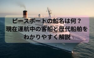 ピースボートの船名は何？現在運航中の客船と歴代船舶をわかりやすく解説