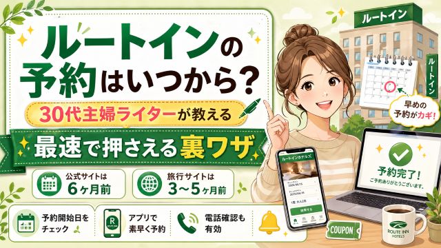 ルートインの予約はいつから？30代主婦ライターが教える最速で押さえる裏ワザ