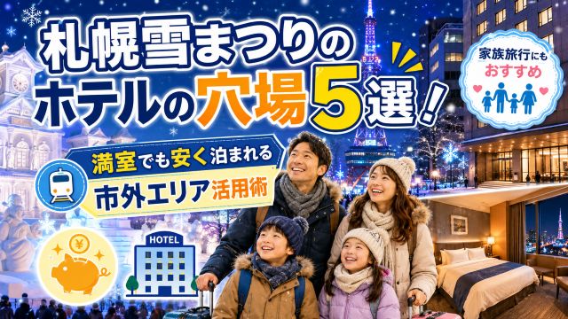 札幌雪まつりのホテルの穴場5選！満室でも安く泊まれる市外エリア活用術