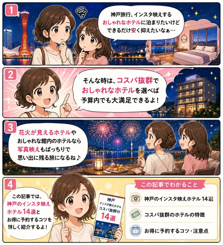 この記事の紹介をする4コマ漫画
