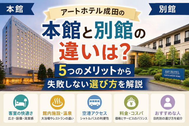 アートホテル成田の本館と別館の違いは？5つのメリットから失敗しない選び方を解説