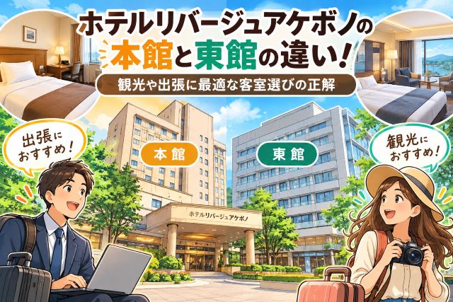 ホテルリバージュアケボノの本館と東館の違い！観光や出張に最適な客室選びの正解
