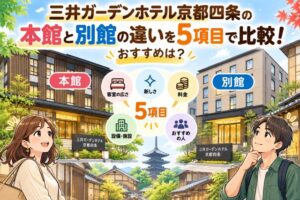 三井ガーデンホテル京都四条の本館と別館の違いを5項目で比較!おすすめは?