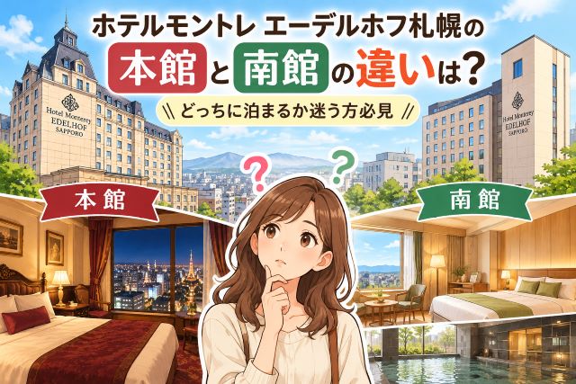 ホテルモントレ エーデルホフ札幌の本館と南館の違いは？どっちに泊まるか迷う方必見