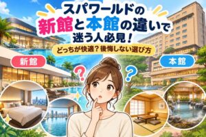 スパワールドの新館と本館の違いで迷う人必見！どっちが快適？後悔しない選び方
